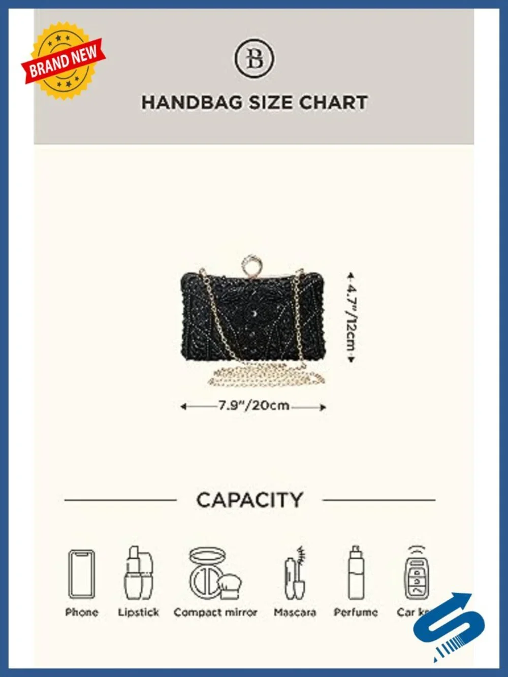 Beaded Sequin Evening Clutch Vintage 1920s Gatsby Party Bag Women
